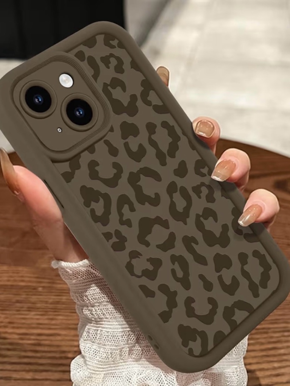 Brown Leopard Print Protective Phone Case